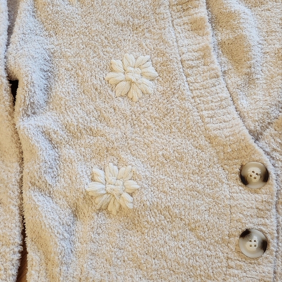 BB Dakota by Steve Madden Cropped Cardigan. Women Sz Small. Floral Texture. - Picture 11 of 12